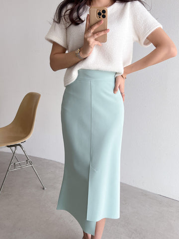 Basic Slit Up Skirt 7 Colors -Design by korea