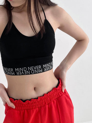 Never stop banding cropped top (2 colors) - Design by korea