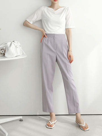 可爱合身喇叭开衩裤 3 色 - Made & Design in S.korea