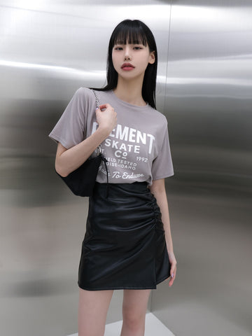 莫代尔元素圆形日常 T 恤（3 色）- Design by Korea